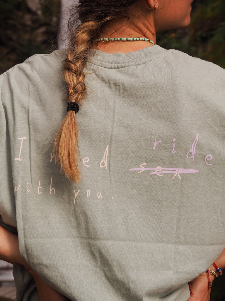 RIDE FIRST - T-shirt Vert Pastel