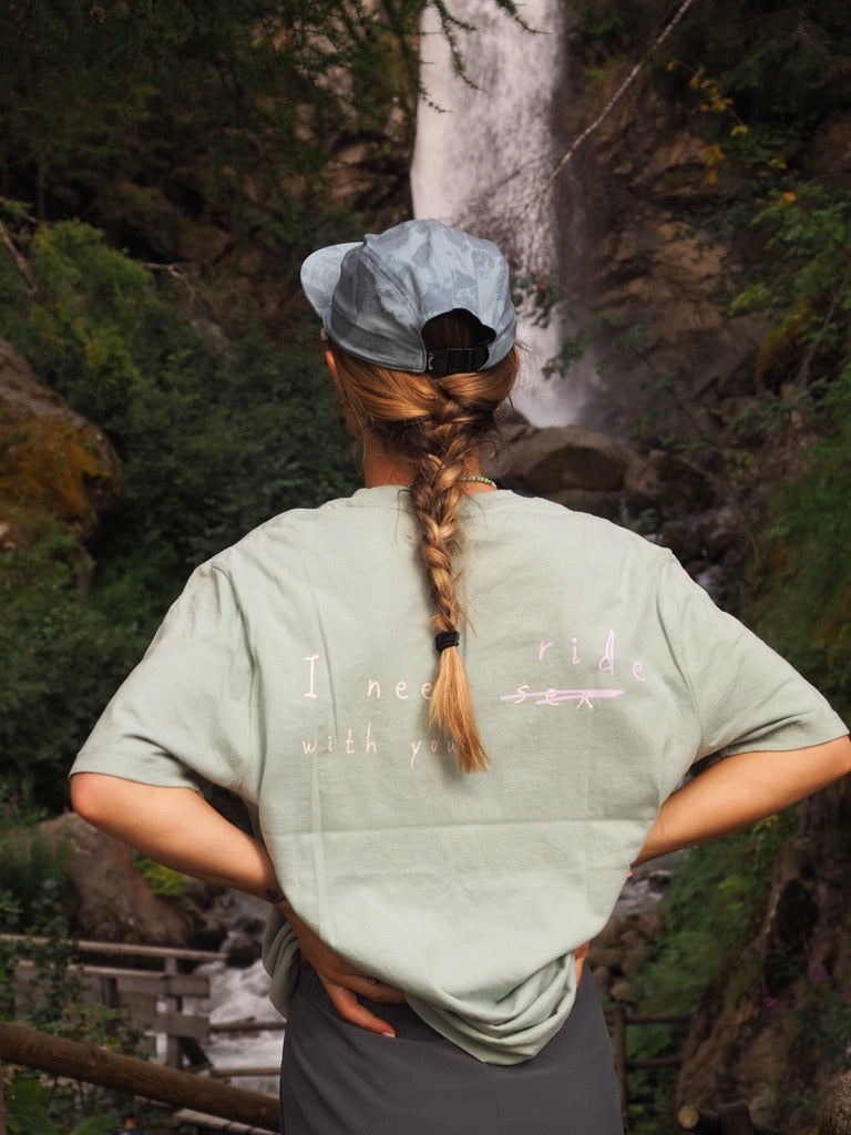 RIDE FIRST - T-shirt Vert Pastel