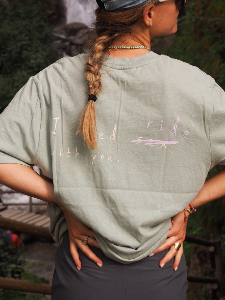 RIDE FIRST - T-shirt Vert Pastel