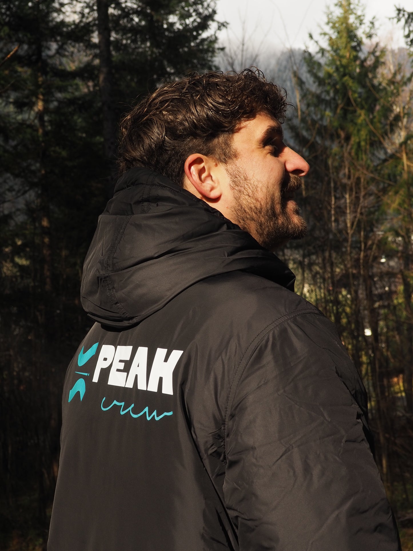 BLACK SUMMIT - Veste Longue Noire Style Parka