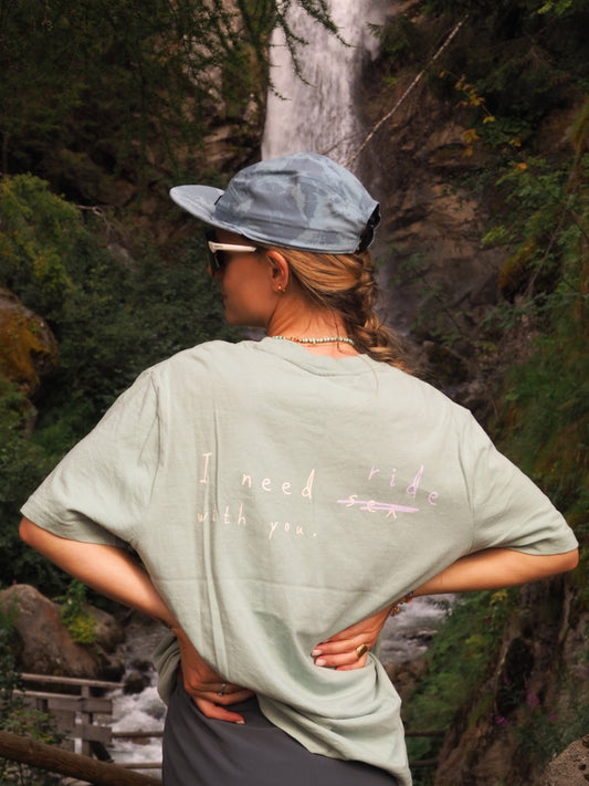 RIDE FIRST - T-shirt Vert Pastel